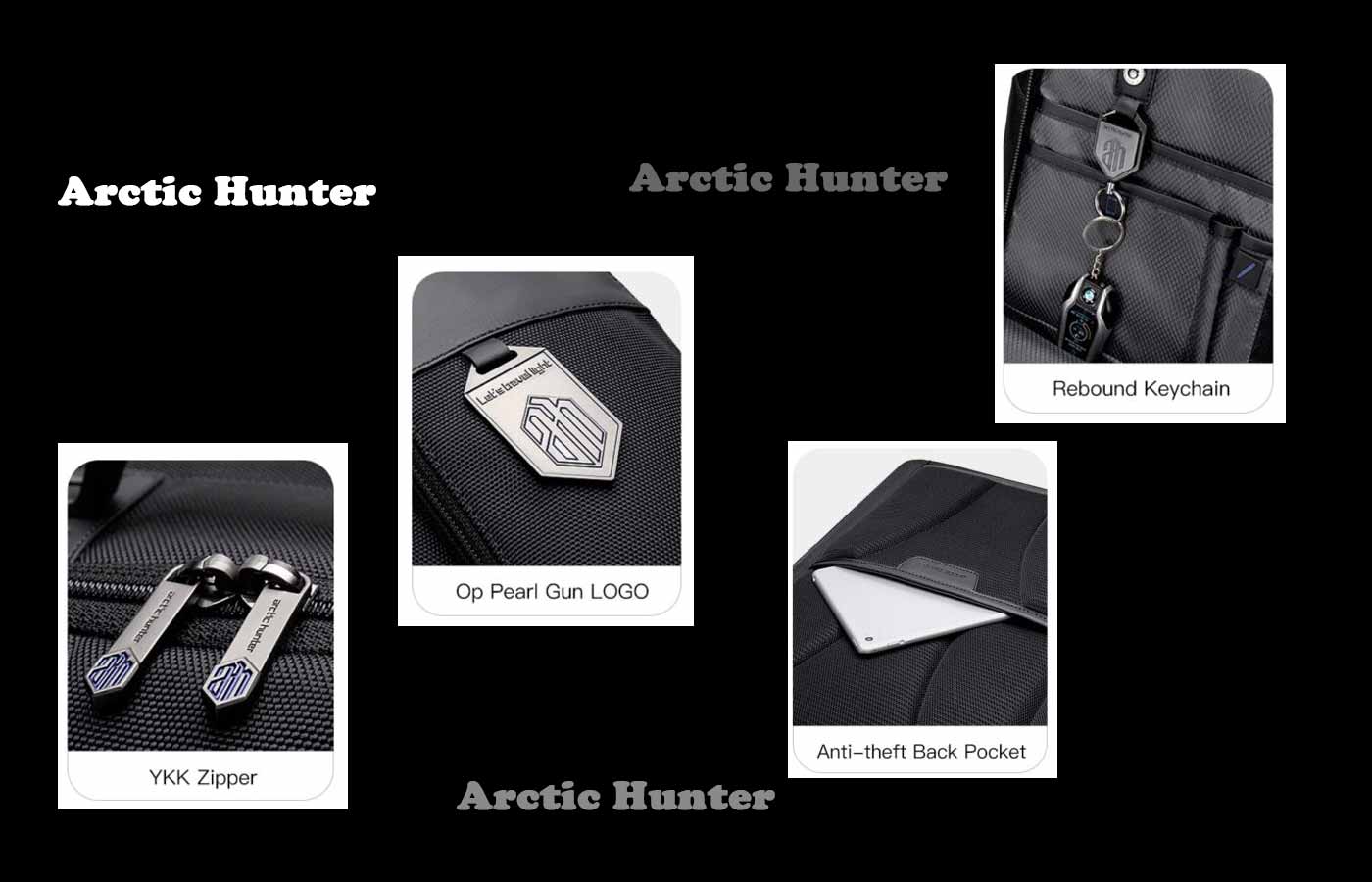 کوله پشتی آرک تیک هانتر مدل Arctic hunter B00415 مناسب لپ تاپ 15.6 اینچی